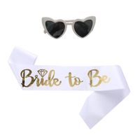 Set de banda y lentes corazón novia despedida de soltera bride to be
