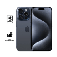 iPhone 15 PRO ESIM 128 Gb I Reacondicionado Grado A I color: Azul Titanio