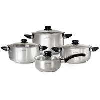 Juego de ollas Morelia acero inoxidable 8pzas