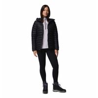 Casaca Para Mujer de Plumas Con Capucha Corelite™ Negra Vestuario