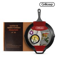 Sartén N° 30 de Hierro Fundido Esmaltado | Grillcorp
