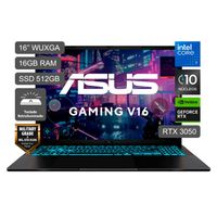Laptop Gamer ASUS Gaming V16 Intel C7-240H 16GB 512GB RTX3050 6GB V3607VJ-RP096W