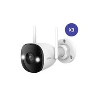 Kit de 3 Cámara seguridad WiFi Bullet 3 3MP IMOU exterior IP67