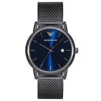 Reloj Emporio Armani Luigi AR11053 Fecha Acero Inoxidable Gunmetal Dial Azul