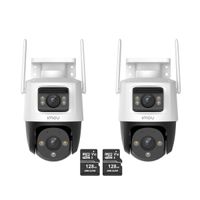 Kit de 2 Cámara seguridad IMOU Cruiser Dual 5MP + 5MP + Micro SD 128GB 360° Externa Full color