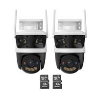 Kit de 2 Cámara seguridad IMOU Cruiser Triple Lente 11MP + Micro SD 64GB Lente FIjo y PT Exterior