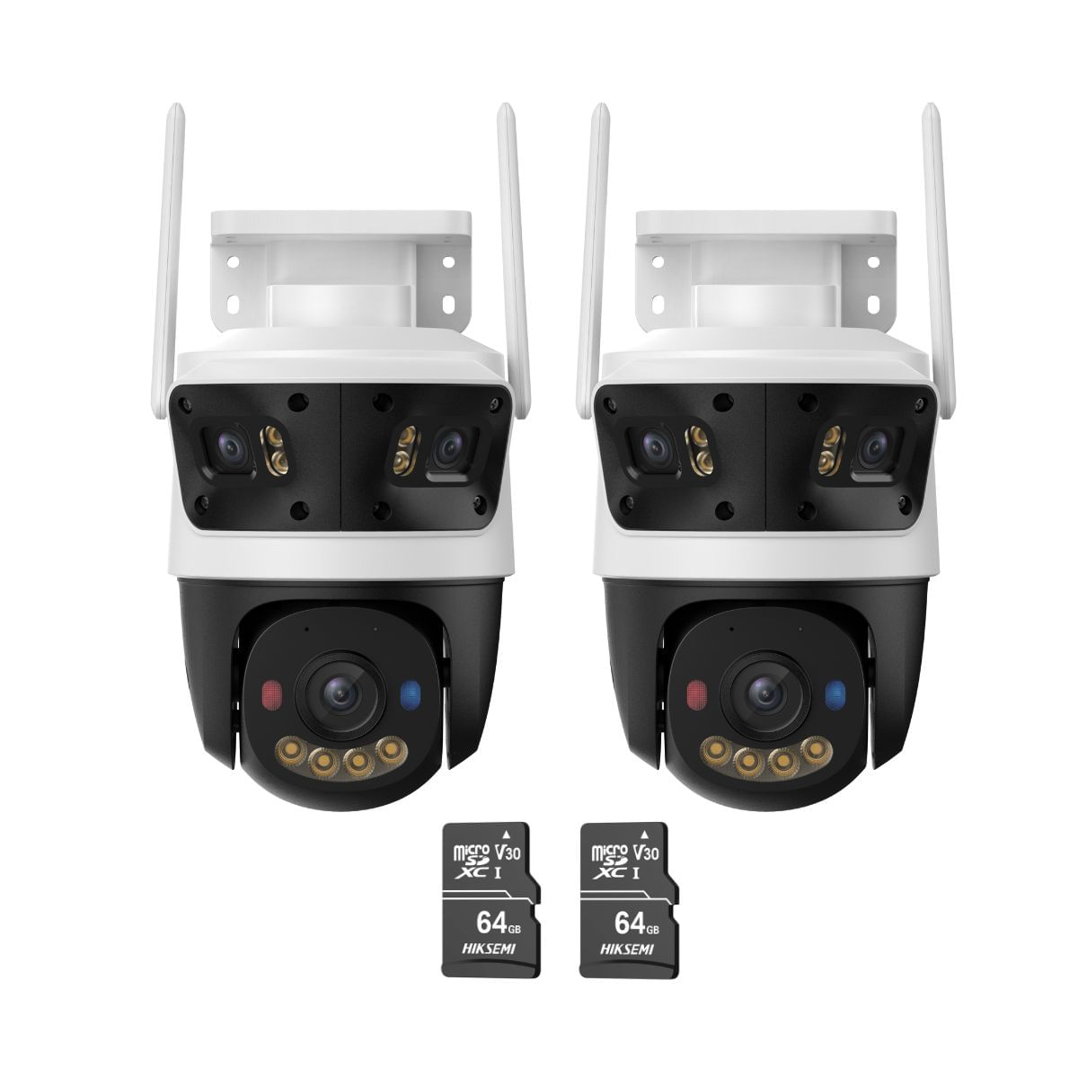 Kit de 2 Cámara seguridad IMOU Cruiser Triple Lente 11MP + Micro SD 64GB Lente FIjo y PT Exterior