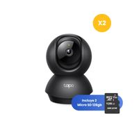 Kit de 2 Cámara de Seguridad Tapo C211 2K + Micro SD 128GB interior Wi-Fi 360º - Tplink