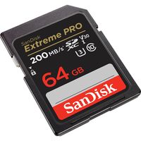 Tarjeta De Memoria 64gb De 200 MB/s Sandisk Sd Extreme Pro
