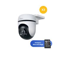 Kit de 2 Cámara de seguridad Tapo C510W 2K + Micro SD 128GB Wifi Exterior 360° - Tp-Link