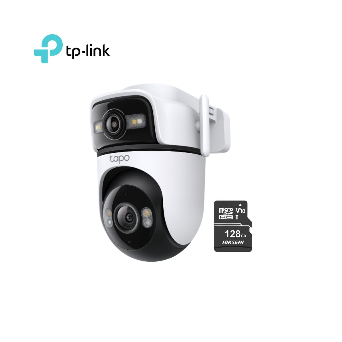 Cámara de Seguridad Dual 2K Tapo C545D 3+3MP + Micro SD 128GB para exteriores 360