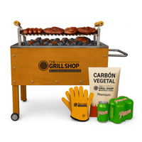 Caja china mediana familiar  Guantes  Carbon  Cerveza