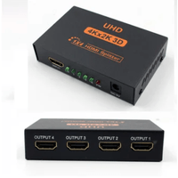 Hdmi Splitter 1x4 2.0 Full Hd 4k Multiplica Señal Conecta 4 tv - negro