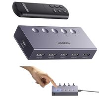 Switch Hdmi 2.0 5 Puertos 4k 60hz Ugreen 3d Hdr Con Control