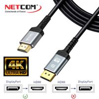 Cable Displayport a HDMI Netcom Pvc Macho 1.8 Metros 4k DP a HDMI 60hz