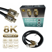 Cable Hdmi 2.1V 8k Ultra Hd 3d 2 Metros 4320p Premium 48Gbps HDR- PVC