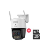 Cámara de Seguridad Titan Pro 3K 6MP + Micro SD 128GB Exterior con Visión Nocturna Color y Detección