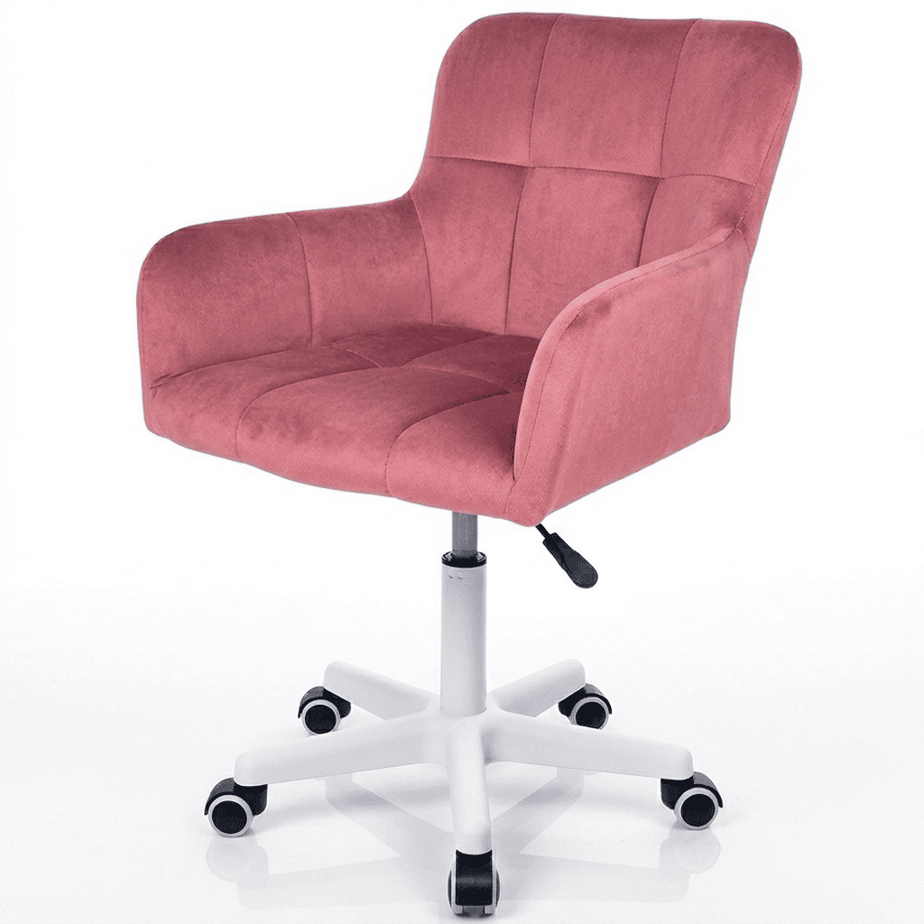 Silla Giratoria de Escritorio Oficina Buckingham Curve Rosado Bean para Niña