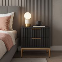 Velador Moderno Acanalado Ignis Color Wengue TU MESITA