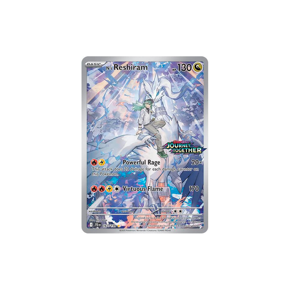 POKEMON TCG NS RESHIRAM JOURNEY TOGETHER 167 159 INGLES