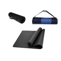 Colchoneta Yoga Mat Gruesa De 15 Mm Premiun + Sujetador + BOLSO BLACK