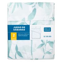 Sábanas DECO HOME Bouquet Floral 2 Plazas D1