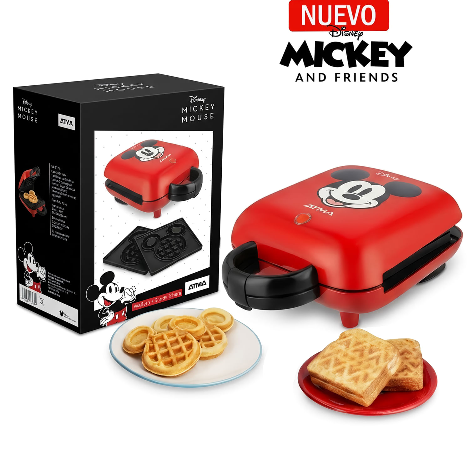 Waflera Sandwichera Atma de Mickey Disney