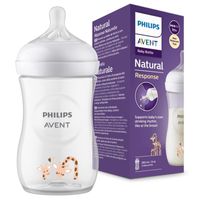 Biberon de Jirafa Avent Natural 3.0 Anticolico y Antigoteo de 260 ml - Niña