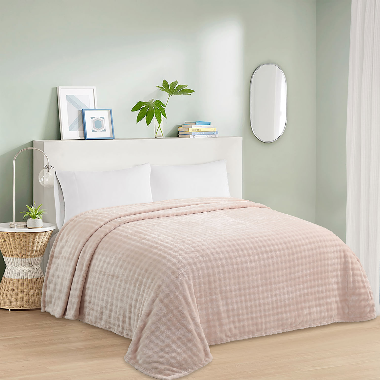 Frazada Oi26 Bubble Ivory 2 Plazas