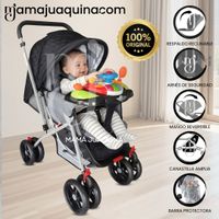 Coche Cuna Didactico «SHABY» con Mango Reversible Negro