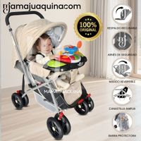 Coche Cuna Didactico «SHABY» con Mango Reversible Beige