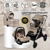 Coche Moisés Travel System «TAURO MAX» con Porta Bebé Beige
