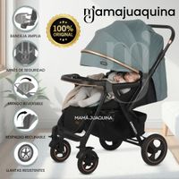 Coche Cuna de Lujo «ZARAGO» con Mango Reversible Verde