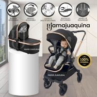 Coche Moisés Travel System «HELEN DUO» con Sistema Adaptable Negro