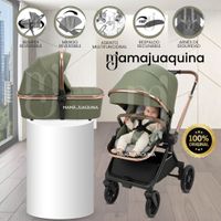 Coche Moisés Travel System «HELEN DUO» con Sistema Adaptable Verde