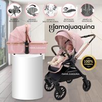 Coche Moisés Travel System «HELEN DUO» con Sistema Adaptable Rosado