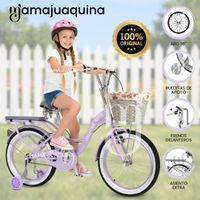 Bicicleta Campera para Niña Aro 16 «BETTY II» con Canasta Morado
