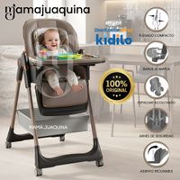 Silla de Comer Plegable «NESSY» Kidilo de Lujo Café