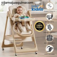 Silla de Comer Plegable «ARELY» Kidilo de Lujo Beige