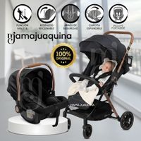 Coche Maleta de Paseo «KIBO PLUS» con Porta bebé Edición Exclusiva Negro