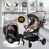 Coche Maleta de Paseo «KIBO PLUS» con Porta bebé Edición Exclusiva Beige