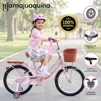 Bicicleta Campera para Niña Aro 20 «WENDY» con Canasta Rosado