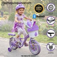 Bicicleta Campera para Niña Aro 12 «NERY» con Canasta Morado