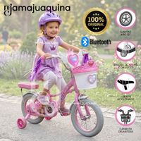 Bicicleta Campera para Niña Aro 12 «NERY» con Canasta Rosado Claro