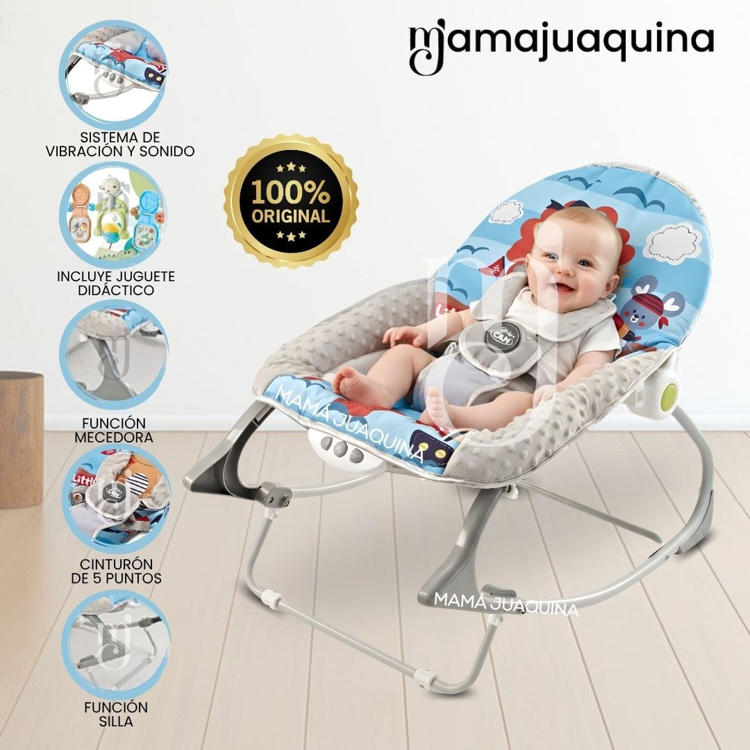 Silla Mecedora «NARAN» con Juguete Didácticos Celeste