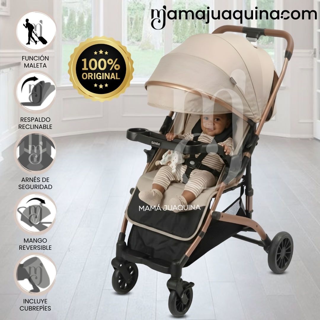 Coche Maleta de Paseo «DASHI» Mango Reversible Beige