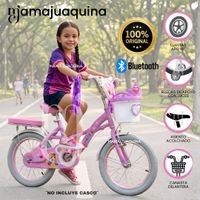 Bicicleta Campera para Niña Aro 16 «NERY II» con Canasta Rosado Claro