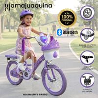 Bicicleta Campera para Niña Aro 16 «NERY II» con Canasta Morado