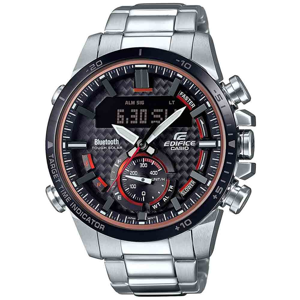 Reloj Casio Edifice Solar ECB-800DB-1A Bluetooth Mobile Link Luz Led Acero Inoxidable