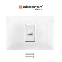 Placa Ethernet Rj45 Cat6 Faceplate Hembra Empalme Abatron